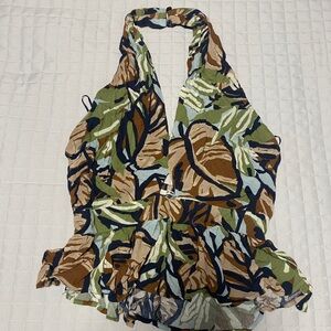 Miami Multicolor Patterned Halter Top